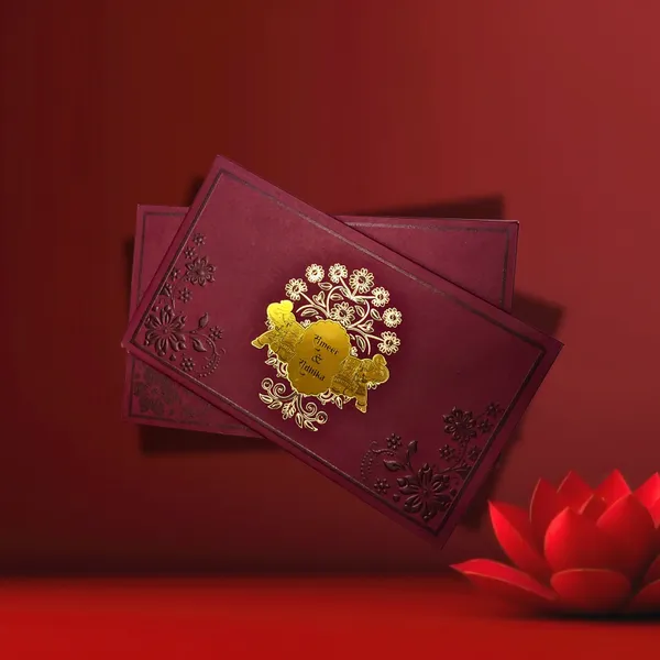 Minimal Gold wedding card