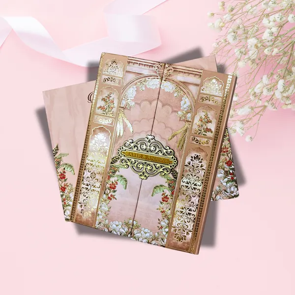 Golden Traditions wedding card